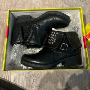 Black Studded Ankle Boots